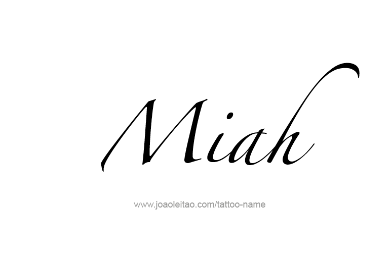 Tattoo Design Name Miah