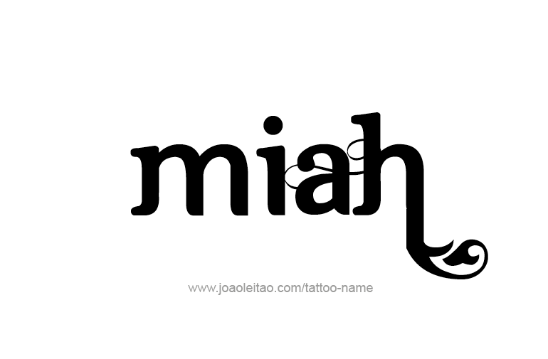 Tattoo Design Name Miah