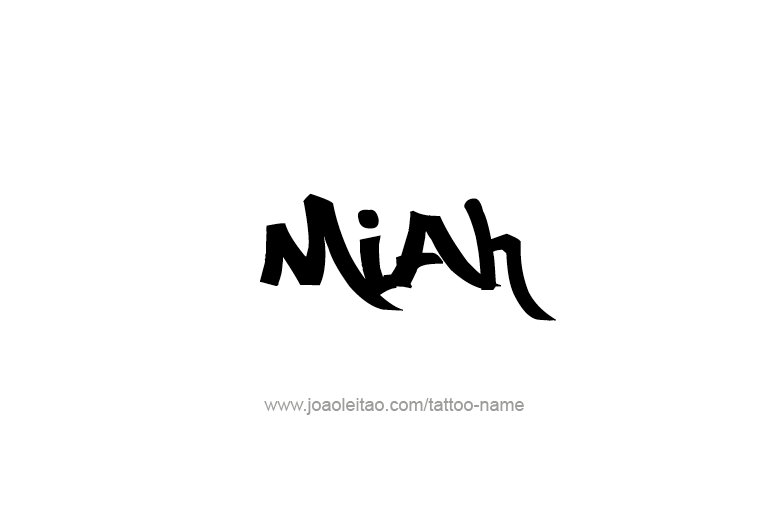 Tattoo Design Name Miah