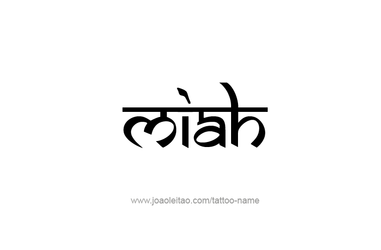 Tattoo Design Name Miah