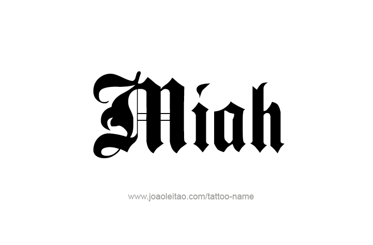 Tattoo Design Name Miah