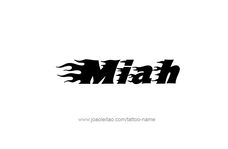 Tattoo Design Name Miah