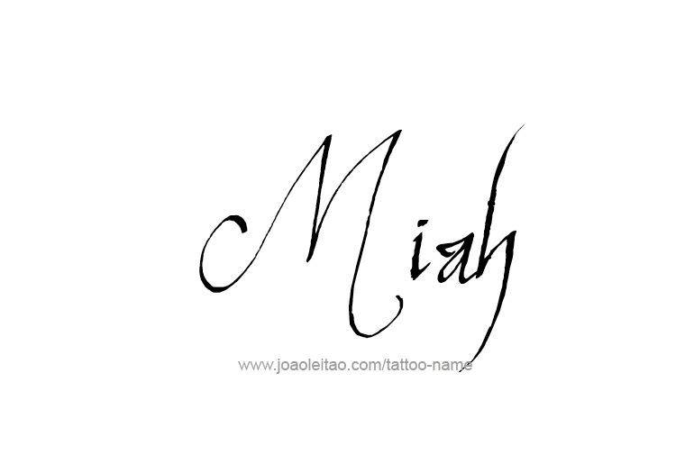 Tattoo Design Name Miah
