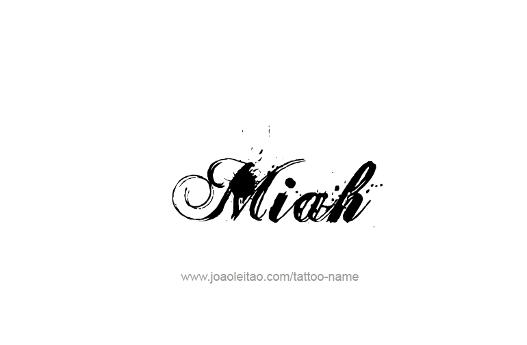 Tattoo Design Name Miah