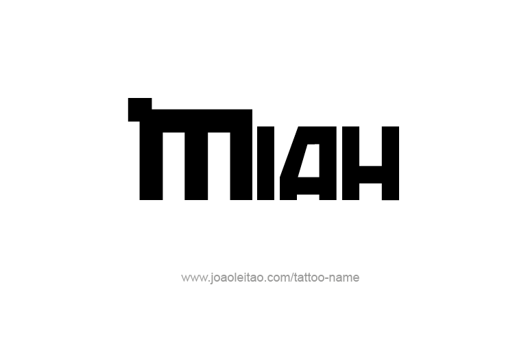 Tattoo Design Name Miah