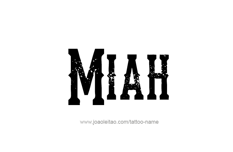 Tattoo Design Name Miah