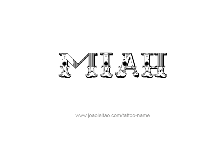 Tattoo Design Name Miah