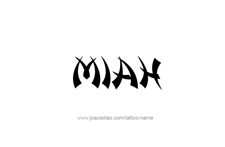 Tattoo Design Name Miah