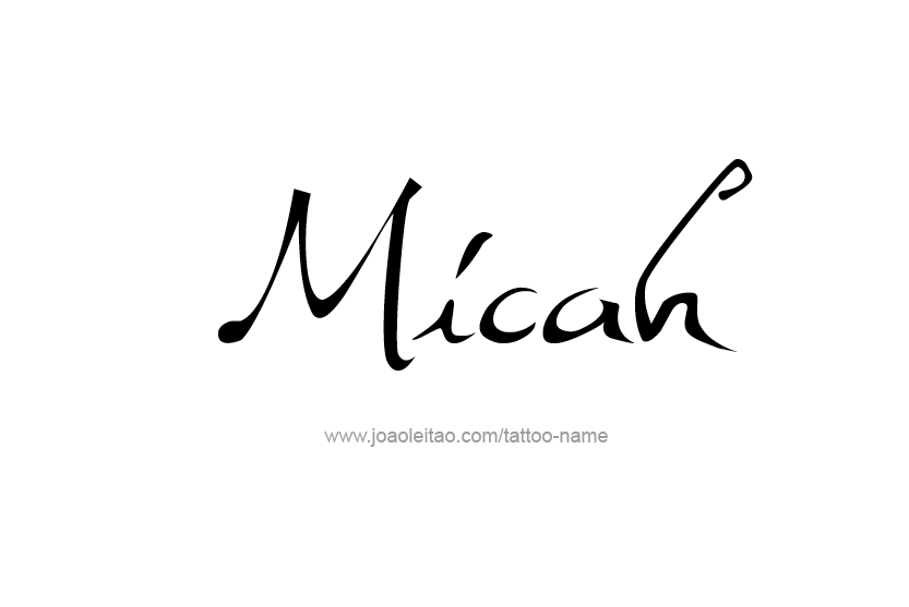 Tattoo Design Name Micah