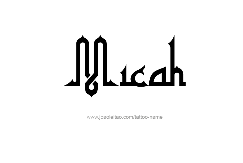 Tattoo Design Name Micah