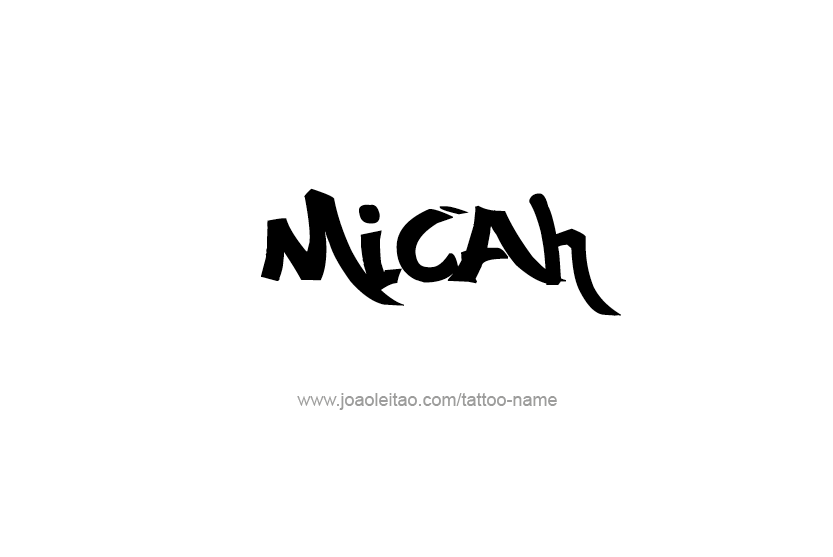 Tattoo Design Name Micah