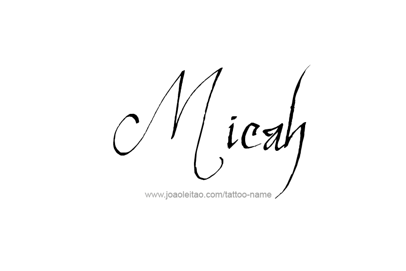 Tattoo Design Name Micah