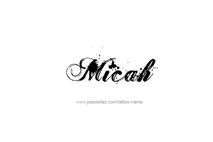 Tattoo Design Name Micah