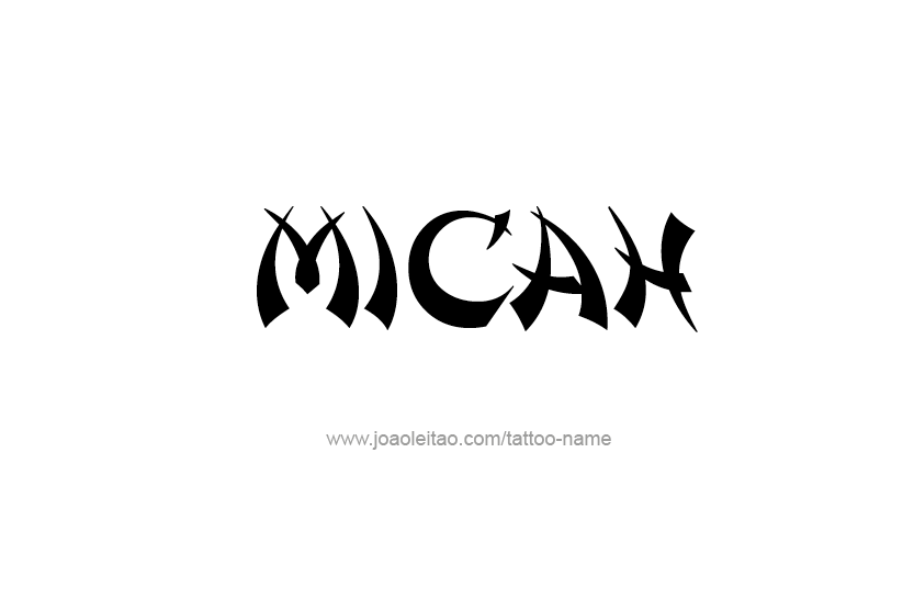 Tattoo Design Name Micah