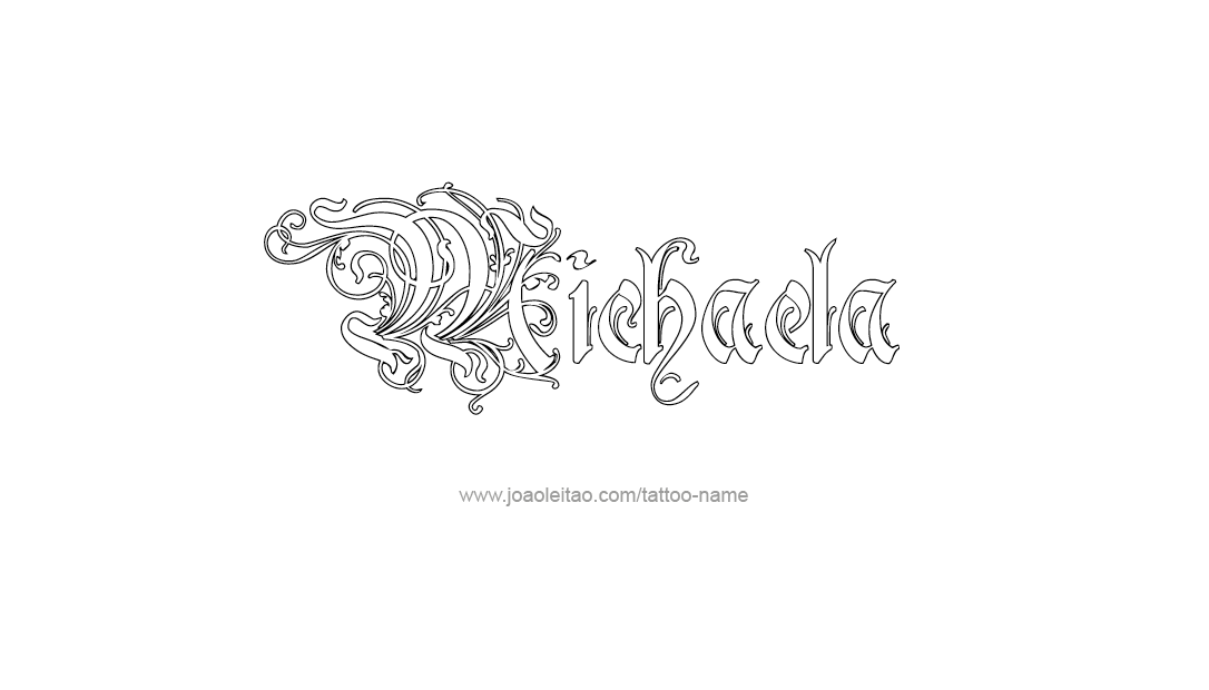 Tattoo Design Name Michaela