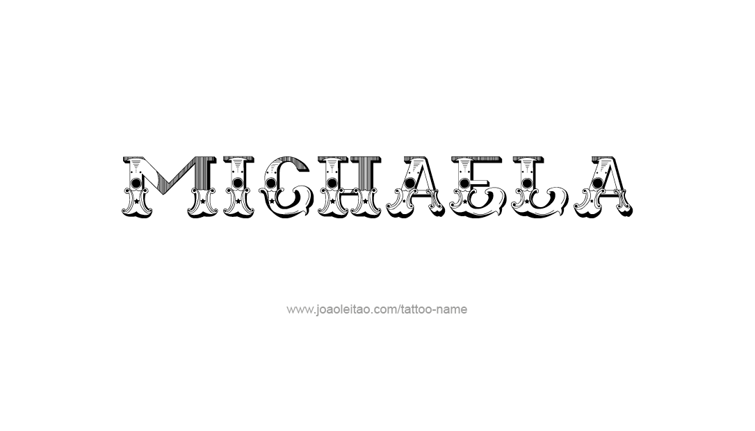 Tattoo Design Name Michaela