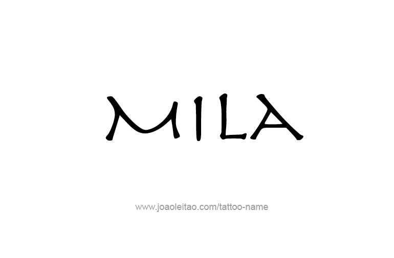 Tattoo Design Name Mila