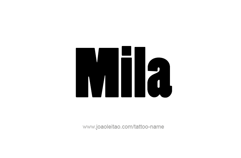 Tattoo Design Name Mila