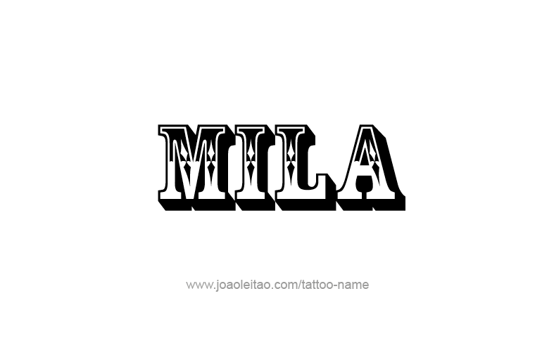 Tattoo Design Name Mila