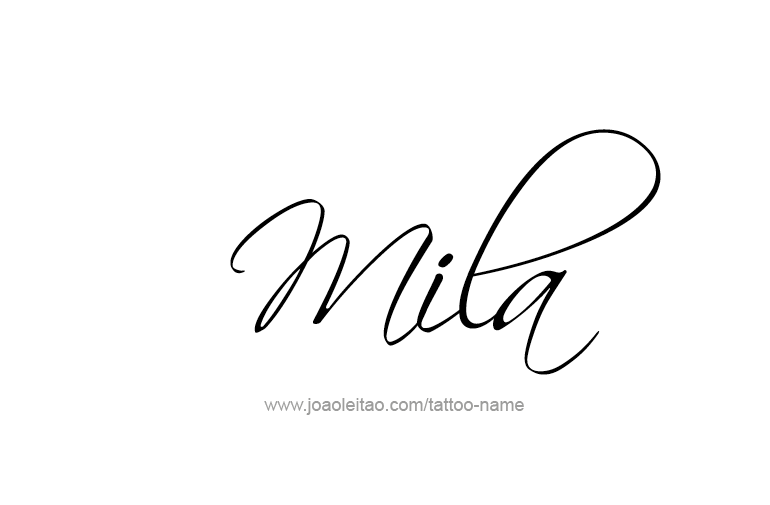 Tattoo Design Name Mila