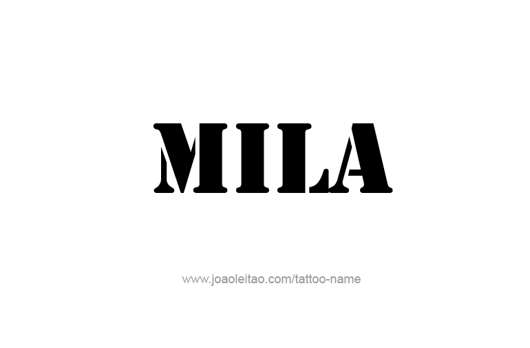 Tattoo Design Name Mila
