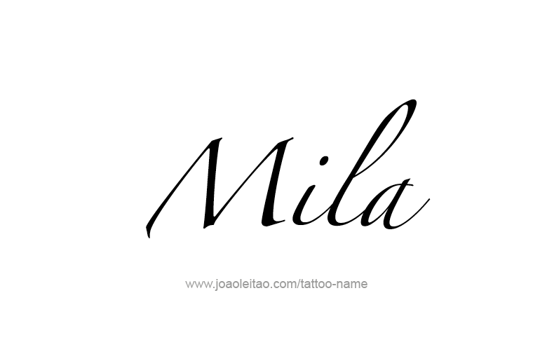 Tattoo Design Name Mila