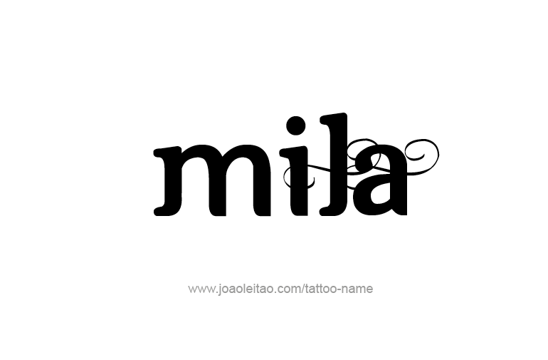 Tattoo Design Name Mila