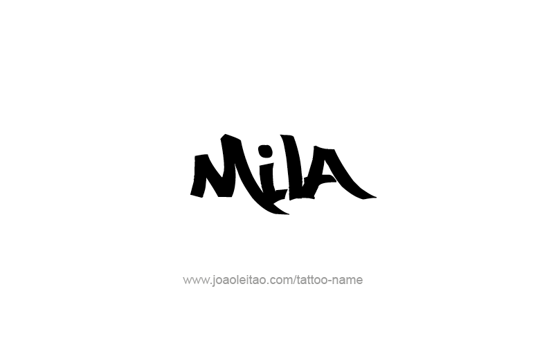 Tattoo Design Name Mila