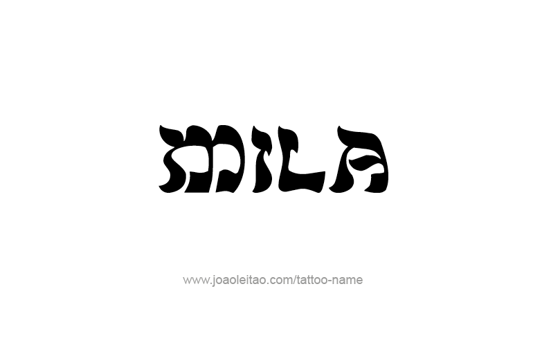 Tattoo Design Name Mila