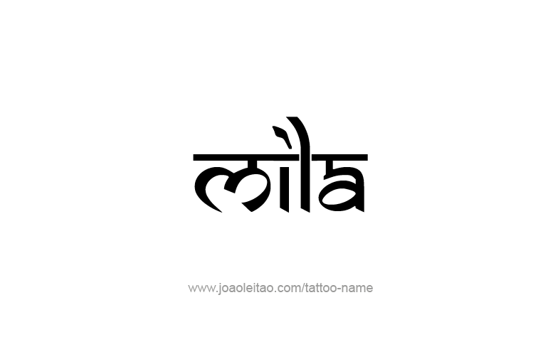 Tattoo Design Name Mila