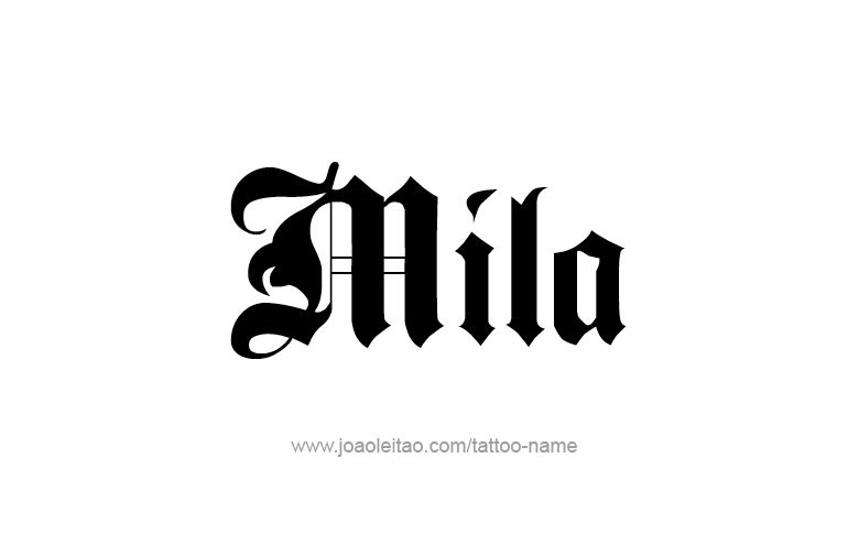 Tattoo Design Name Mila