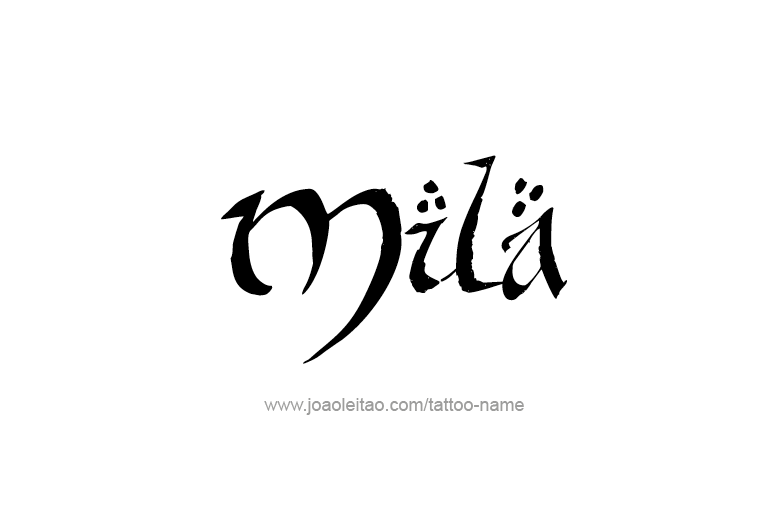 Tattoo Design Name Mila