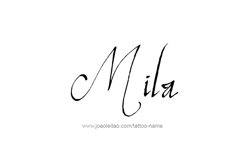 Tattoo Design Name Mila