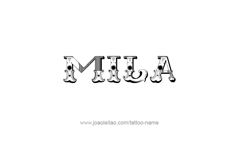 Tattoo Design Name Mila