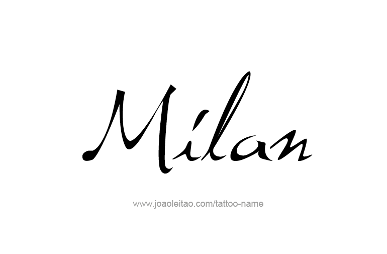 Tattoo Design Name Milan