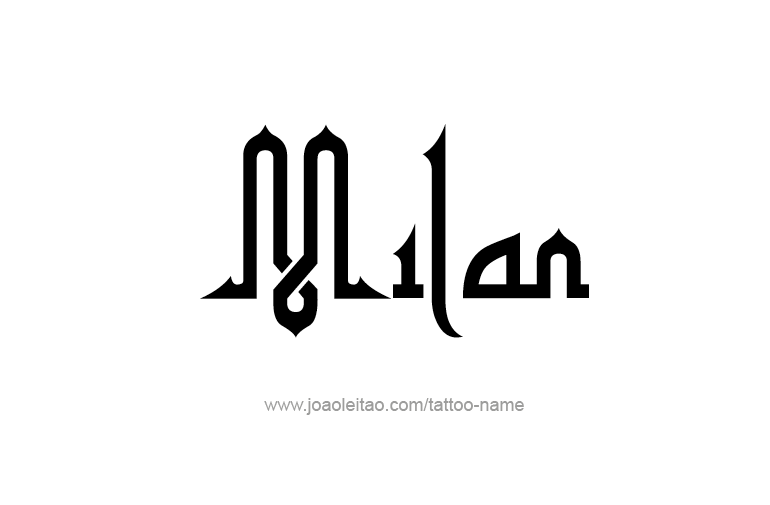 Tattoo Design Name Milan