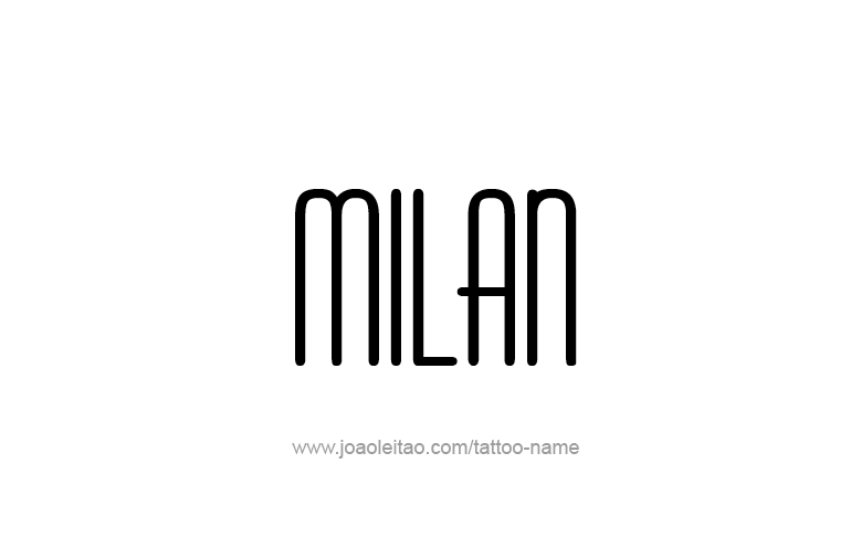 Tattoo Design Name Milan