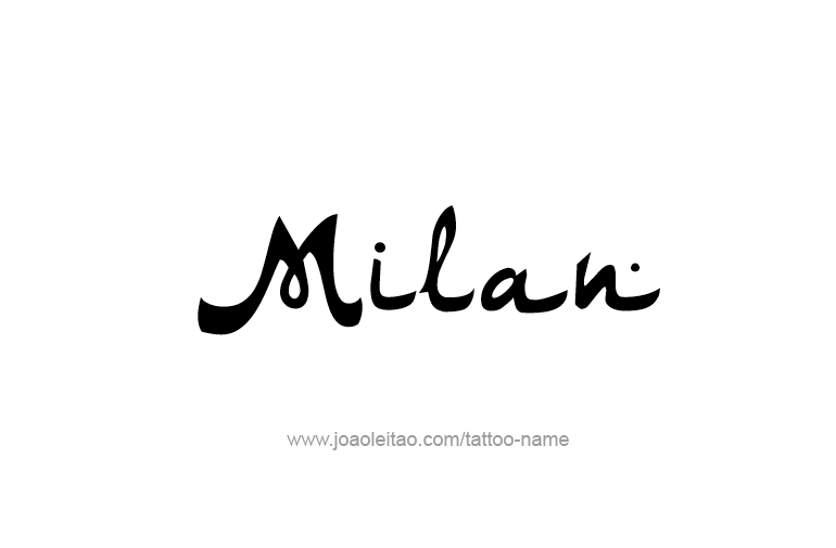 Tattoo Design Name Milan