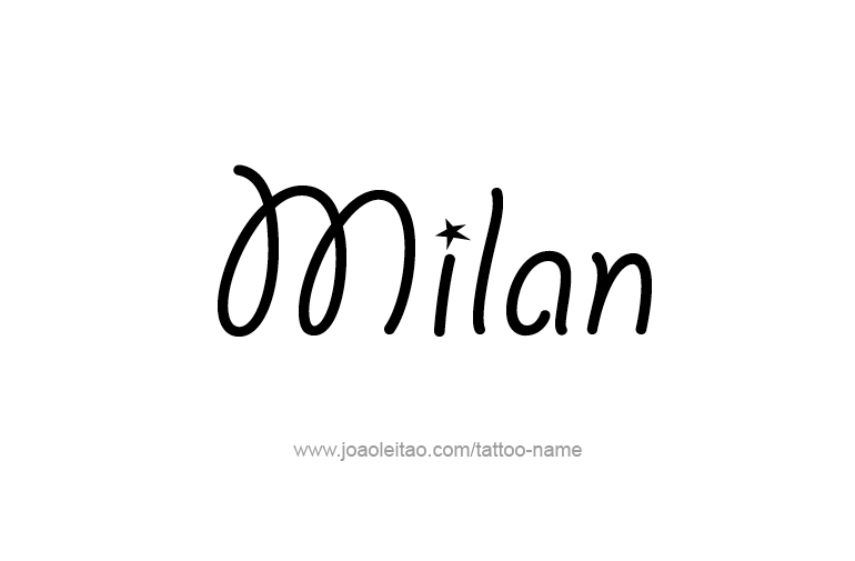 Tattoo Design Name Milan