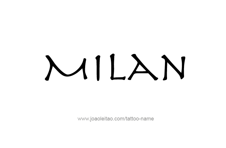 Tattoo Design Name Milan