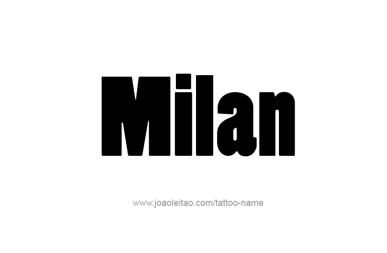 Tattoo Design Name Milan
