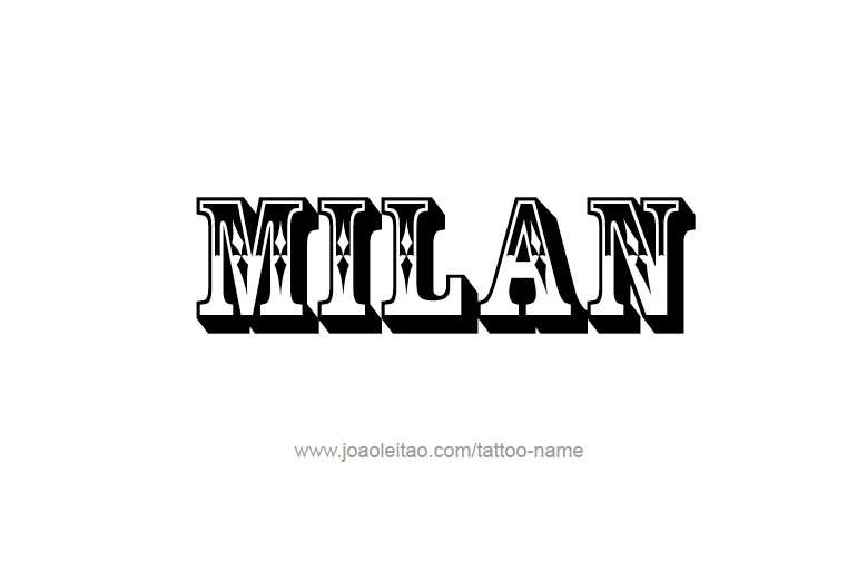 Tattoo Design Name Milan