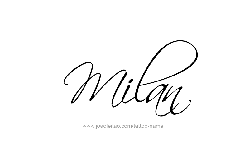 Tattoo Design Name Milan