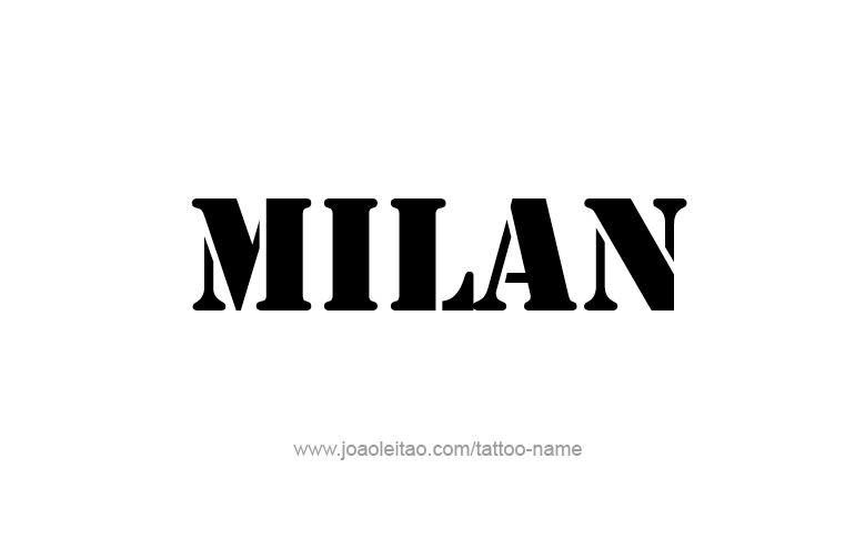 Tattoo Design Name Milan