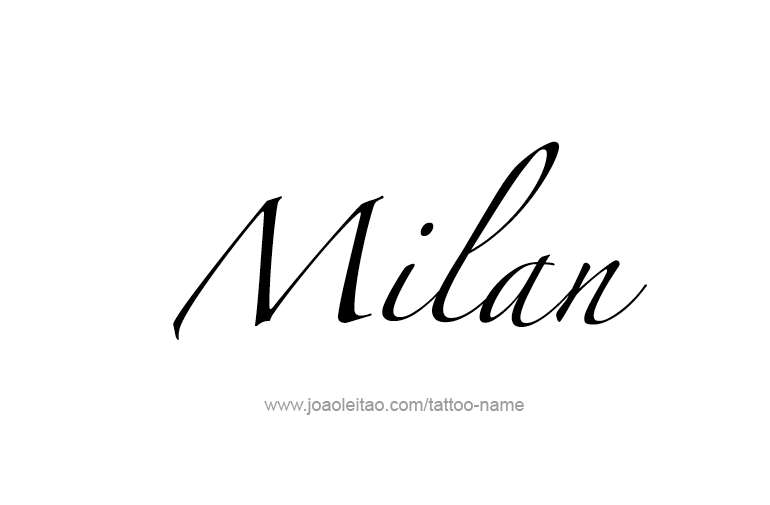 Tattoo Design Name Milan