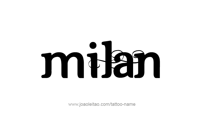 Tattoo Design Name Milan