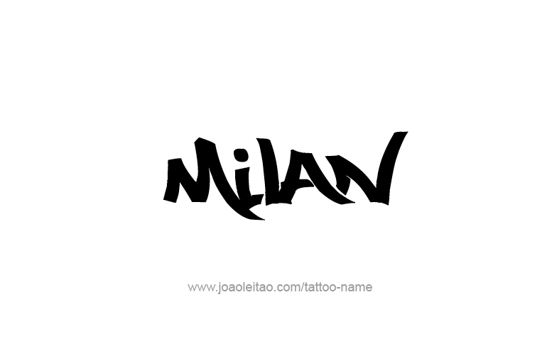 Tattoo Design Name Milan