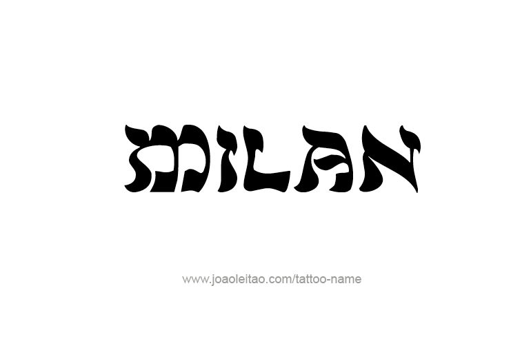 Tattoo Design Name Milan