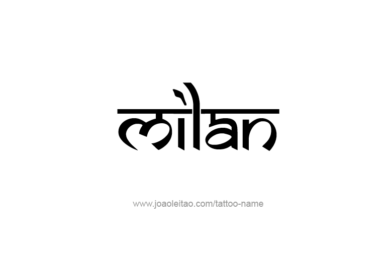 Tattoo Design Name Milan