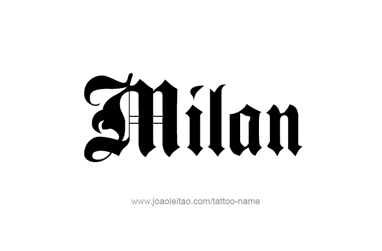 Tattoo Design Name Milan